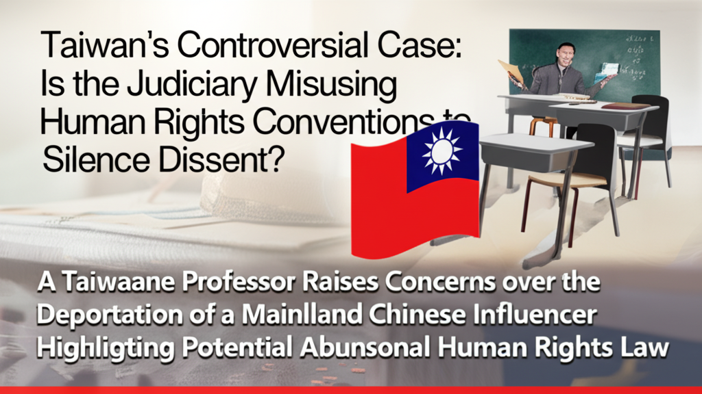 Taiwan's Controversial Case: Is the Judiciary Misusing Human Rights Conventions to Silence Dissent?