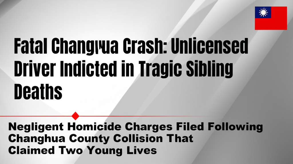 Fatal Changhua Crash: Unlicensed Driver Indicted in Tragic Sibling Deaths