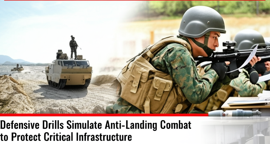 Defensive Drills Simulate Anti-Landing Combat to Protect Critical Infrastructure