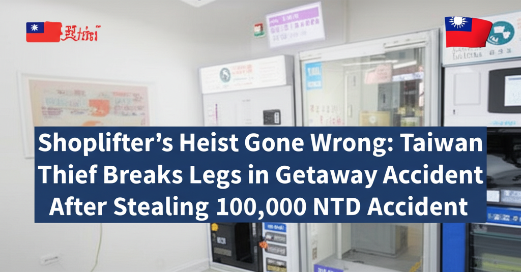 Shoplifter's Heist Gone Wrong: Taiwan Thief Breaks Legs in Getaway Accident After Stealing 100,000 NTD