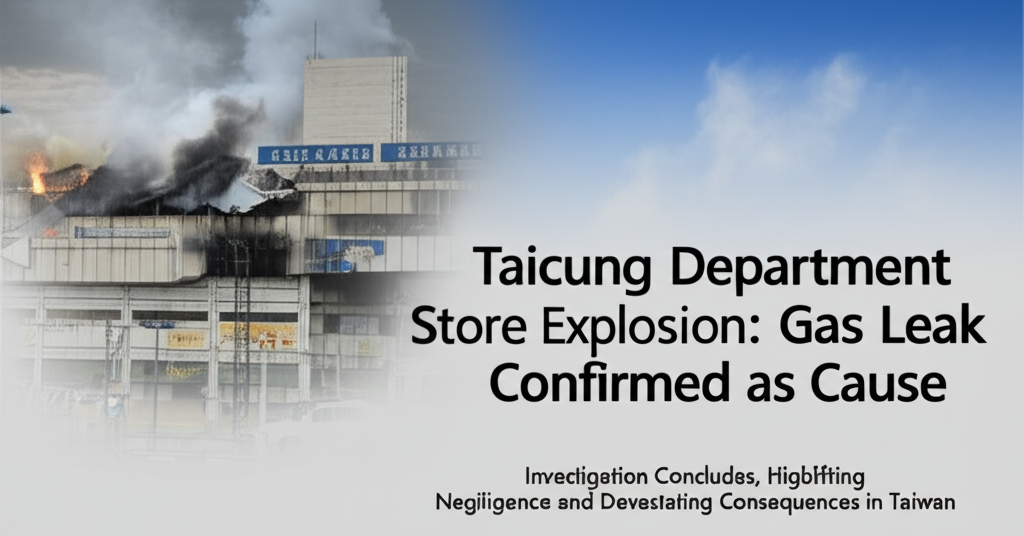 Taichung Department Store Explosion: Gas Leak Confirmed as Cause