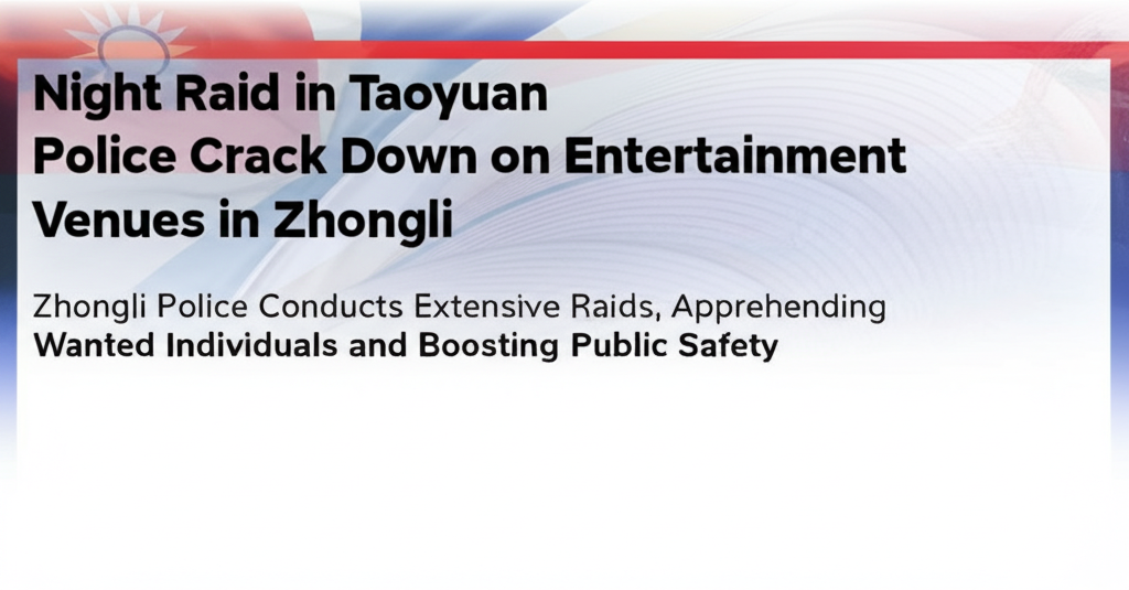 Night Raid in Taoyuan: Police Crack Down on Entertainment Venues in Zhongli