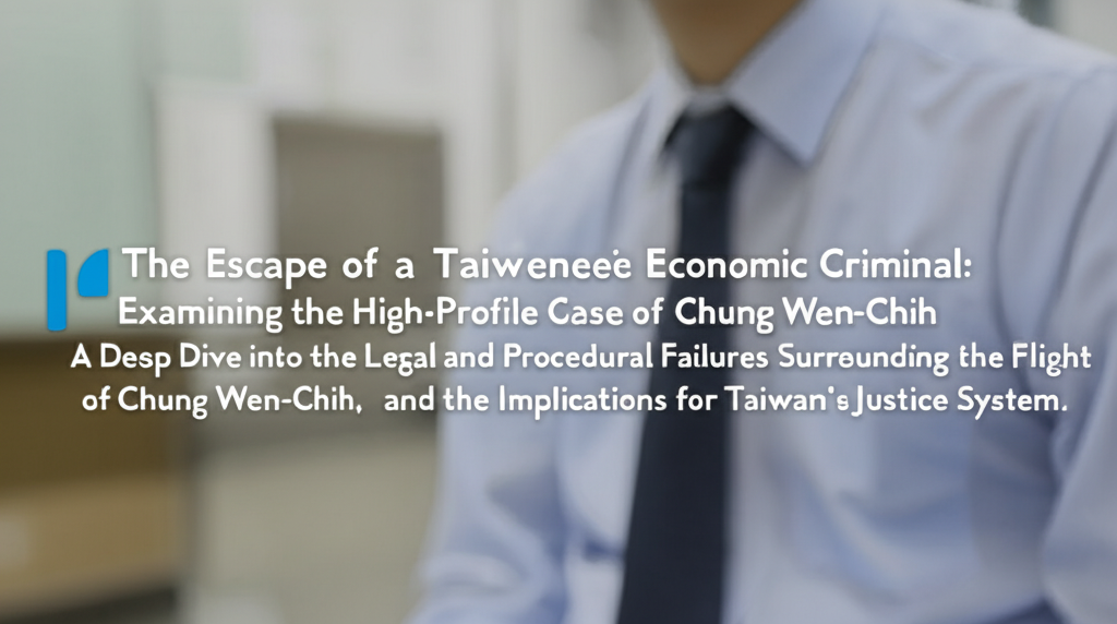 The Escape of a Taiwanese Economic Criminal: Examining the High-Profile Case of Chung Wen-Chih