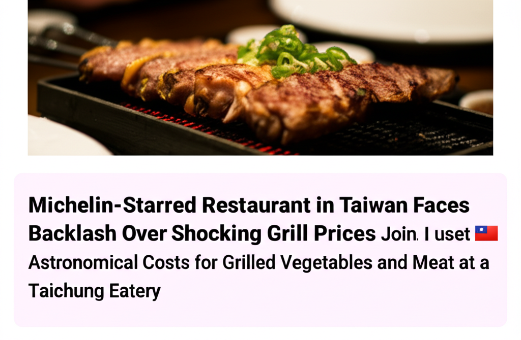 Michelin-Starred Restaurant in Taiwan Faces Backlash Over Shocking Grill Prices