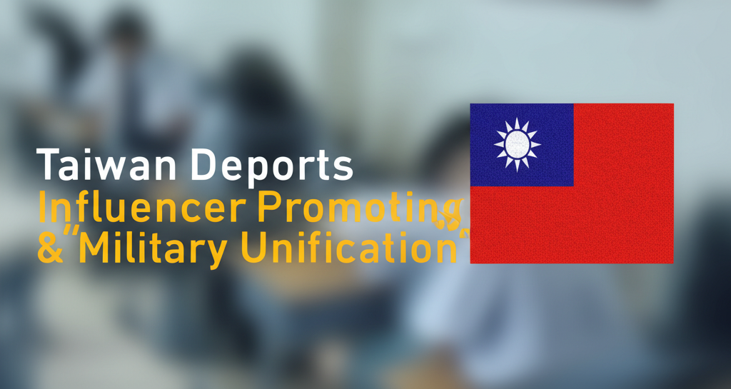 Taiwan Deports Influencer Promoting China's 