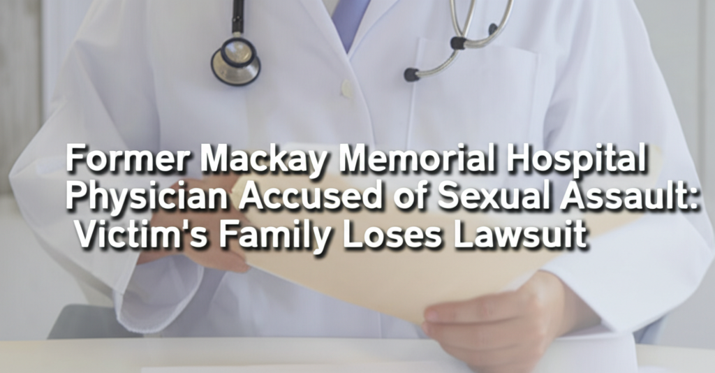 Former Mackay Memorial Hospital Physician Accused of Sexual Assault: Victim's Family Loses Lawsuit