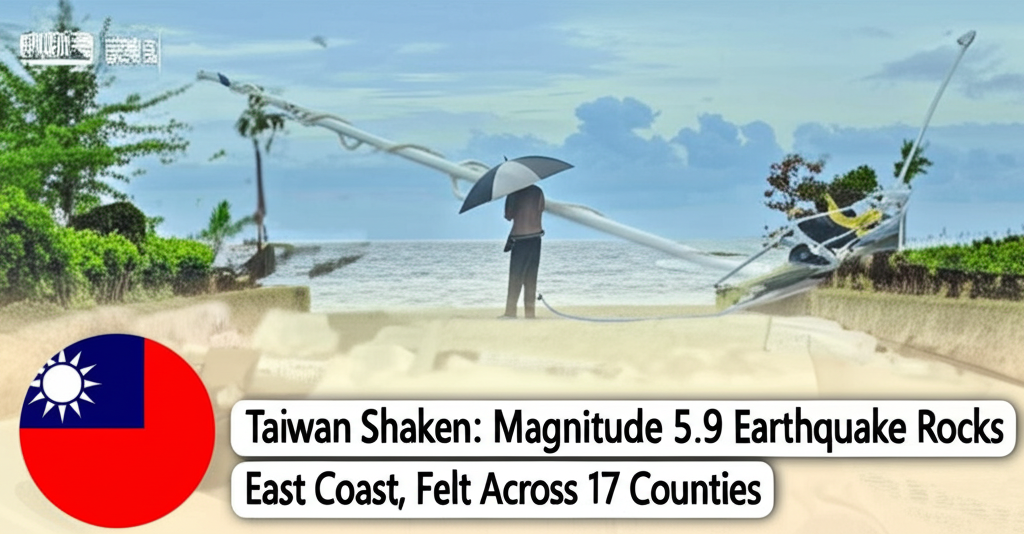 Taiwan Shaken: Magnitude 5.9 Earthquake Rocks East Coast, Felt Across 17 Counties