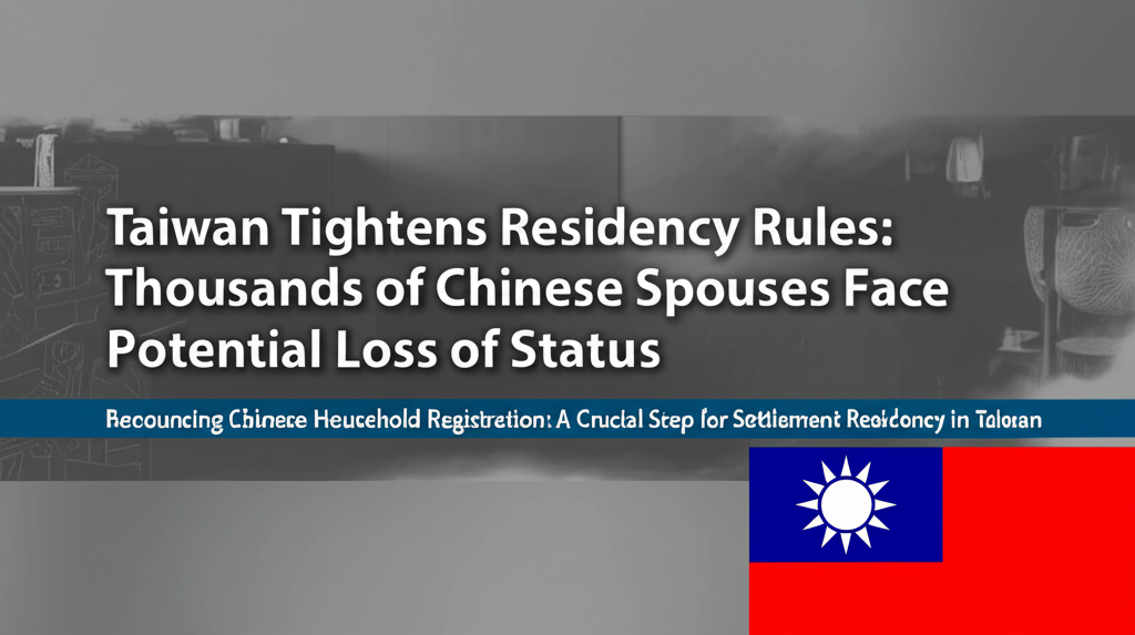 Taiwan Tightens Residency Rules: Thousands of Chinese Spouses Face Potential Loss of Status