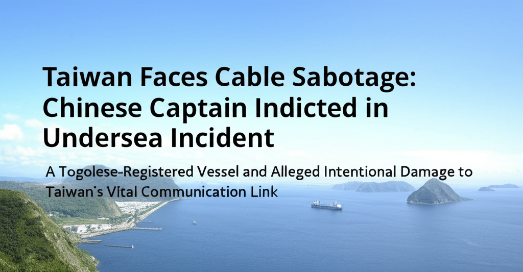 Taiwan Faces Cable Sabotage: Chinese Captain Indicted in Undersea Incident