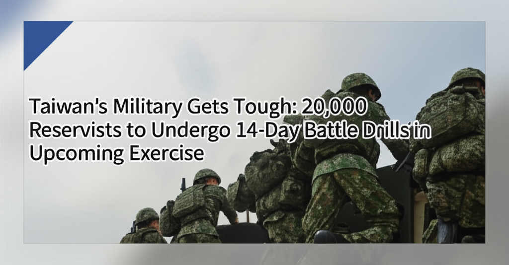 Taiwan's Military Gets Tough: 20,000 Reservists to Undergo 14-Day Battle Drills in Upcoming Exercise
