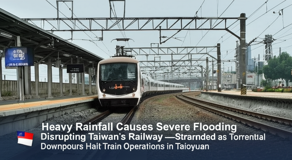 Heavy Rainfall Causes Severe Flooding Disrupting Taiwan's Railway Service