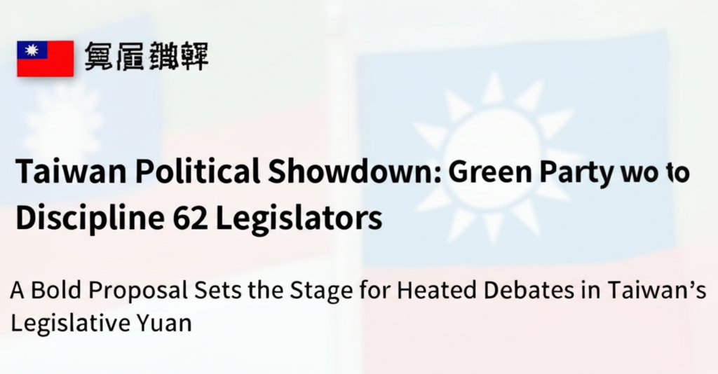 Taiwan Political Showdown: Green Party Moves to Discipline 62 Legislators