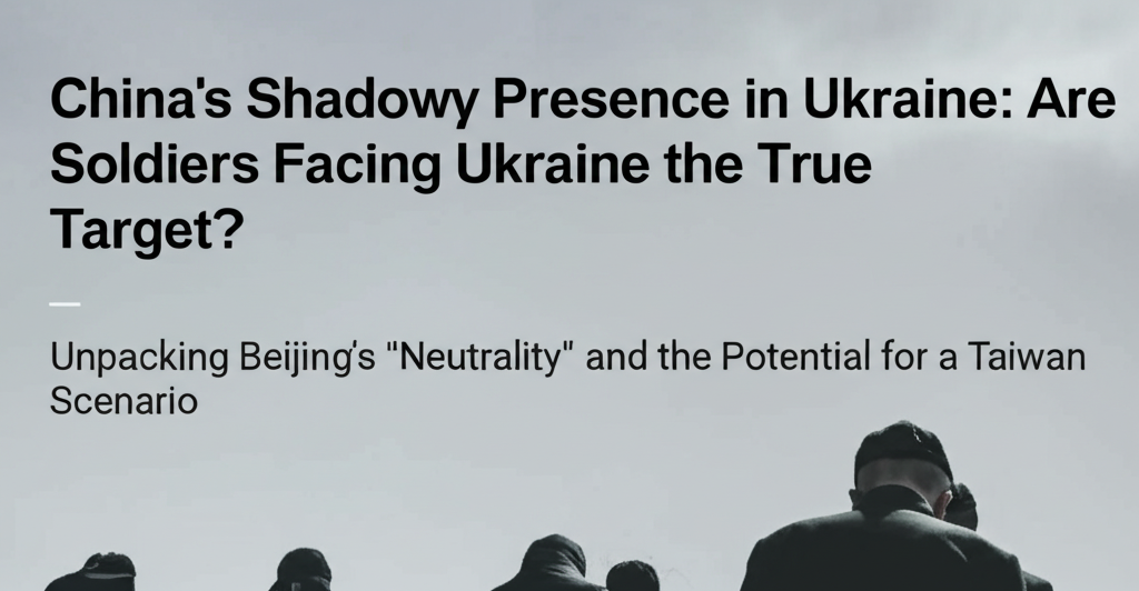 China's Shadowy Presence in Ukraine: Are Soldiers Facing Ukraine the True Target?
