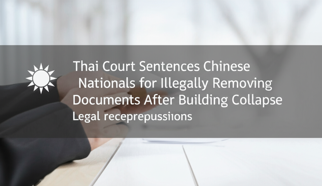 Thai Court Sentences Chinese Nationals for Illegally Removing Documents After Building Collapse
