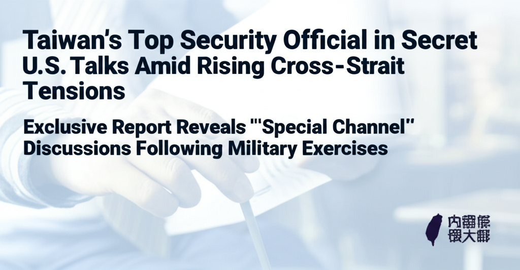 Taiwan's Top Security Official in Secret U.S. Talks Amid Rising Cross-Strait Tensions