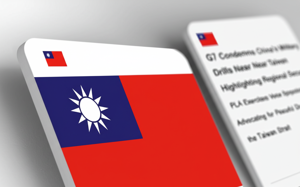 G7 Condemns China's Military Drills Near Taiwan, Highlighting Regional Security Concerns