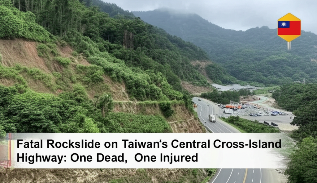 Fatal Rockslide on Taiwan's Central Cross-Island Highway: One Dead, One Injured