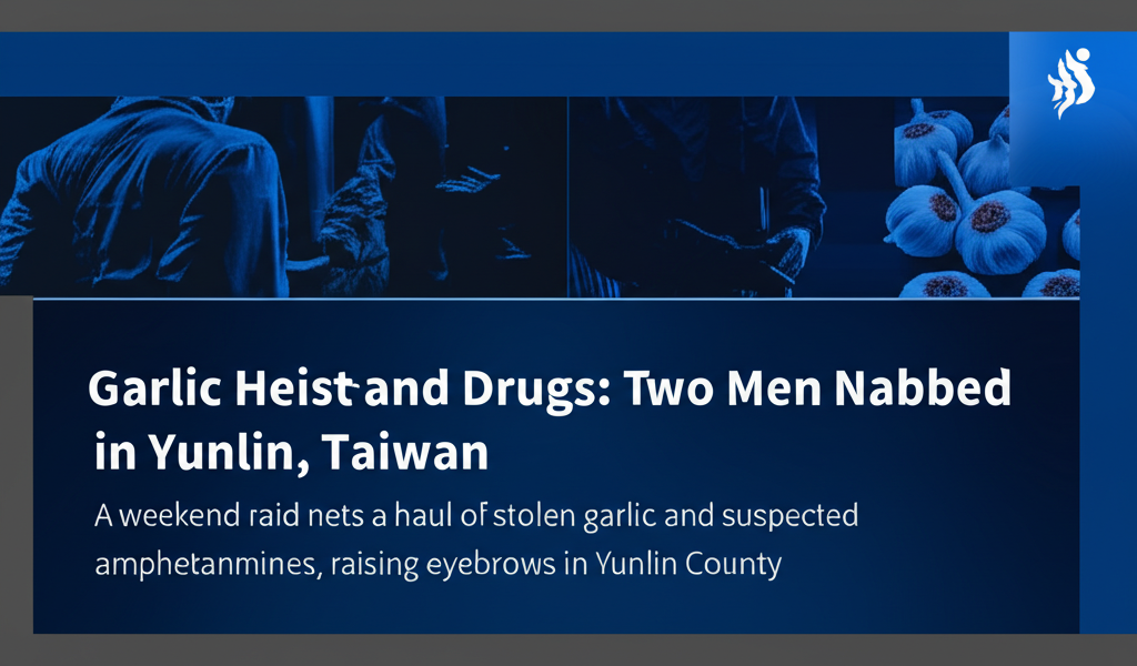 Garlic Heist and Drugs: Two Men Nabbed in Yunlin, Taiwan