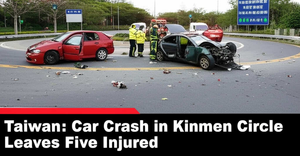 Taiwan: Car Crash in Kinmen Circle Leaves Five Injured
