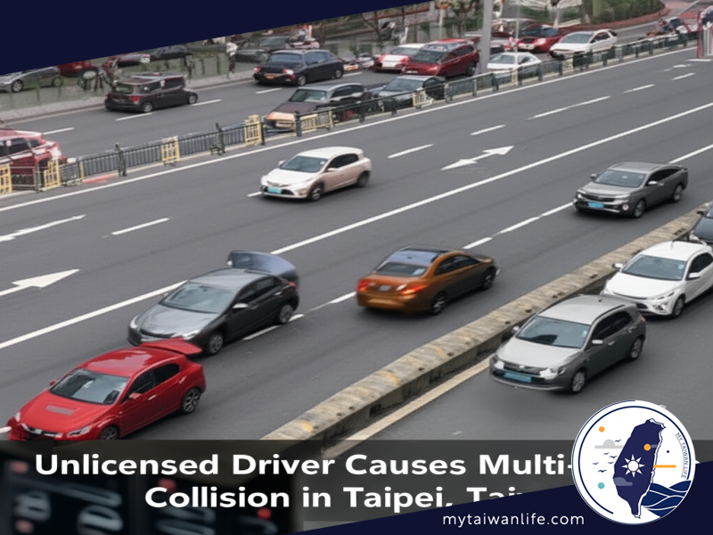 Unlicensed Driver Causes Multi-Vehicle Collision in Taipei, Taiwan
