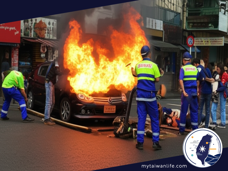 Car Maintenance Incident in Taipei: Oil Vapor Ignition Leads to Injuries